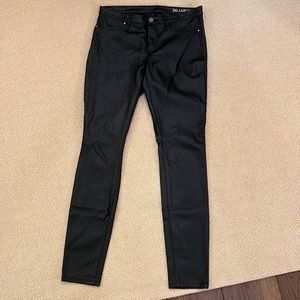 BLANK NYC Vegan Leather black jeans
